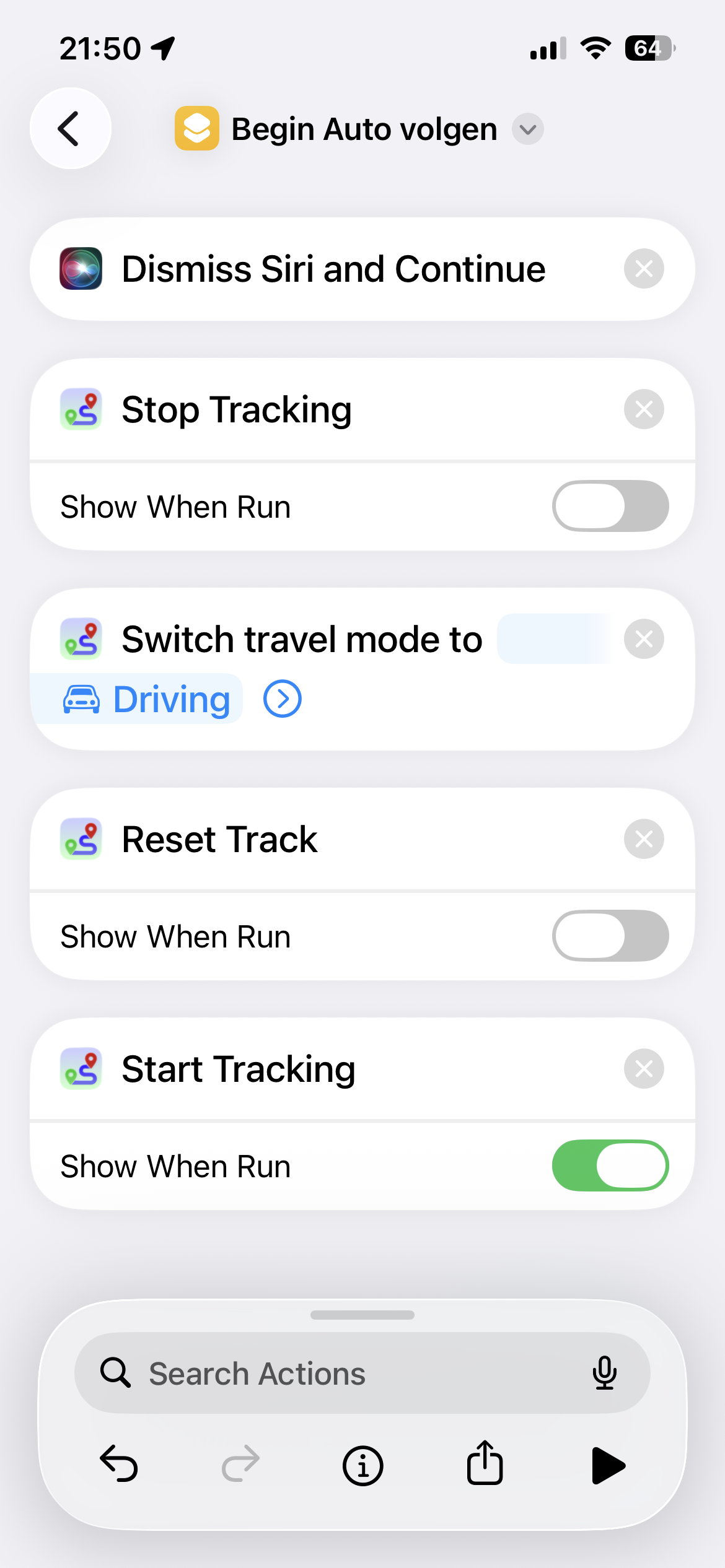 Tracker User-defined Shortcut