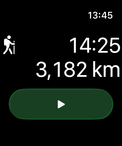 Tracker Watch App running
