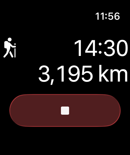 Tracker Watch App running