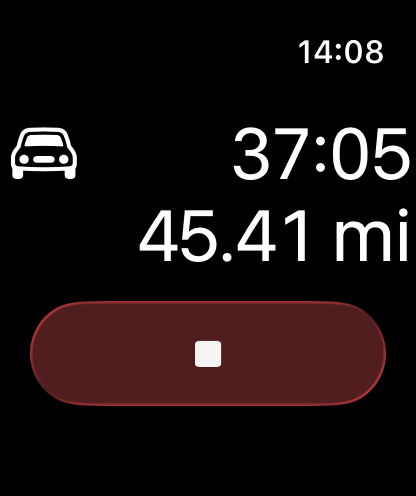 Tracker Watch App driving miles